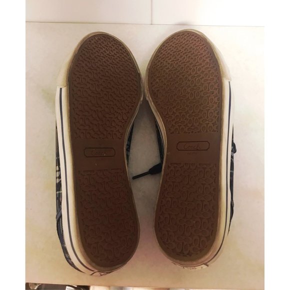 COACH Dee Blue Plaid Sneakers - Picture 10 of 10